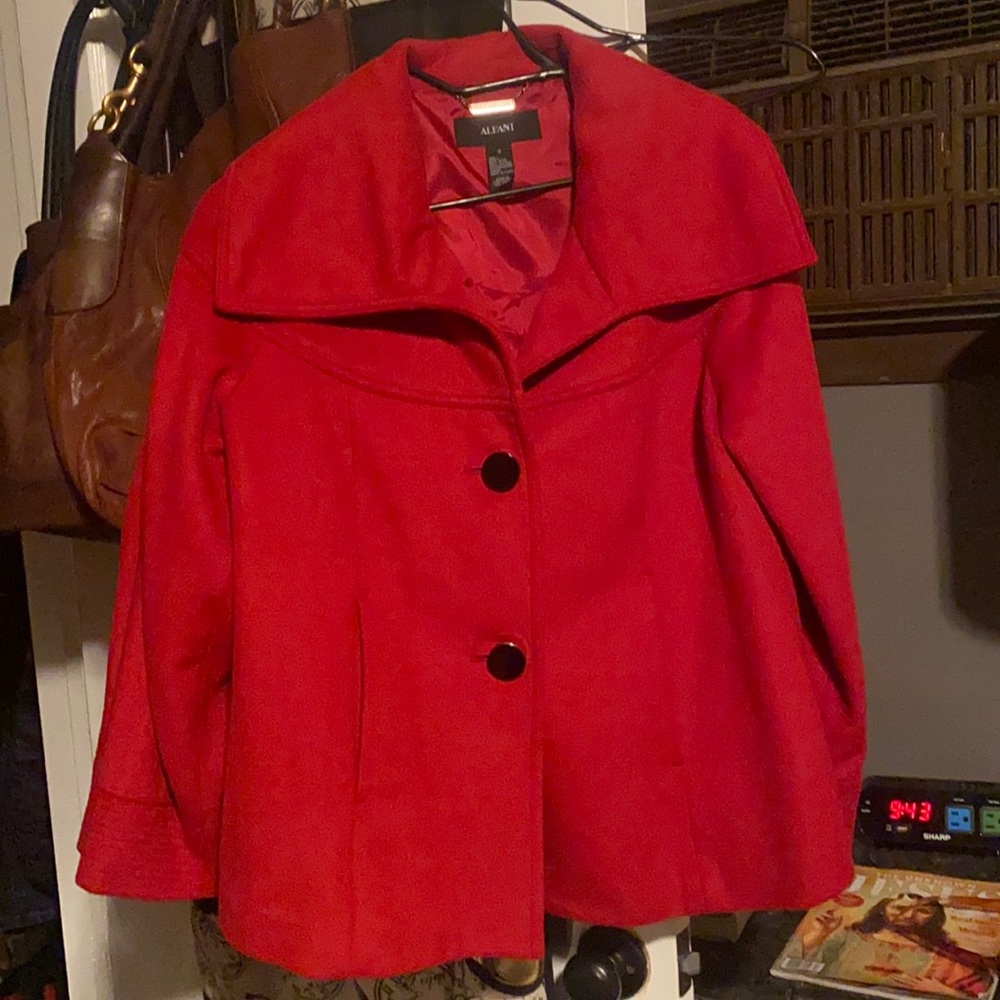 Red Alfani wool coat